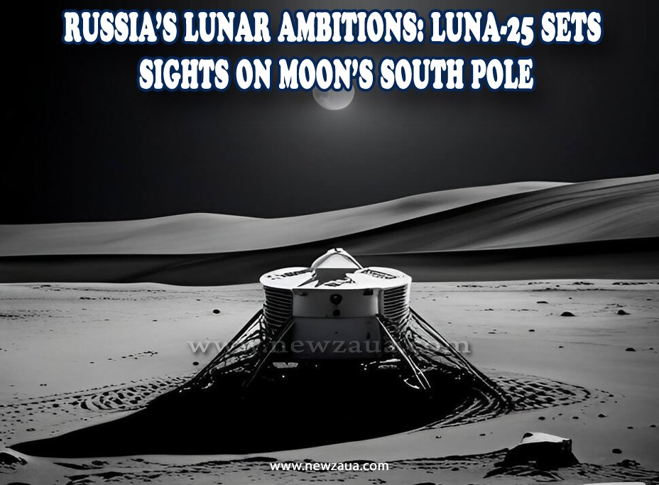 "Russia's Lunar Ambitions: Luna-25 Sets Sights on Moon's South Pole"